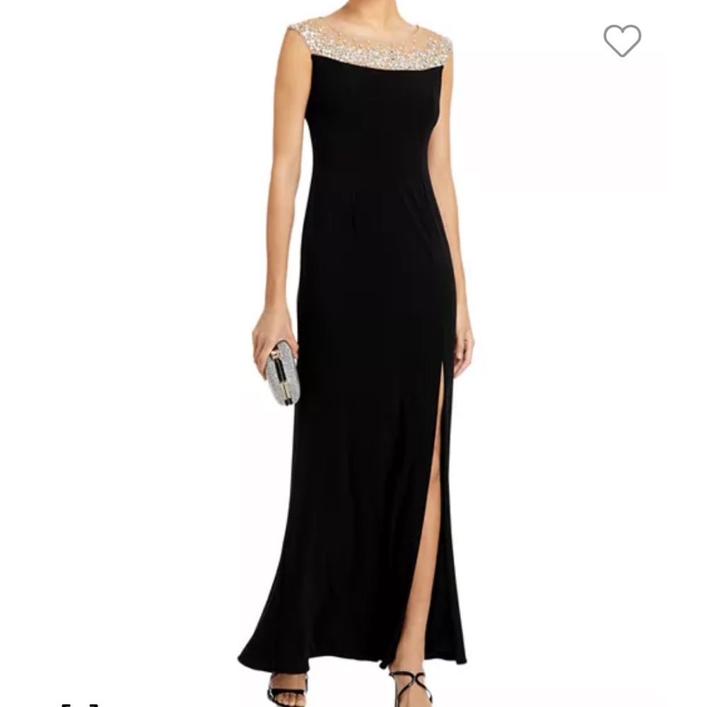 NWT Adrianna Papell Illusion Mermaid Gown